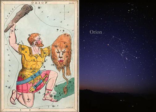 猎户座是天空中最容易识别的星座之一，在它的腰间有三颗显著的恒星排列成一条直线。
