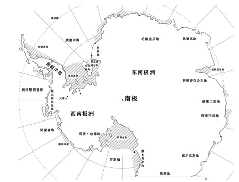南极洲如同大洋中心的荒芜之地图片